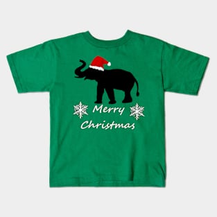 Merry Christmas Elephant Kids T-Shirt